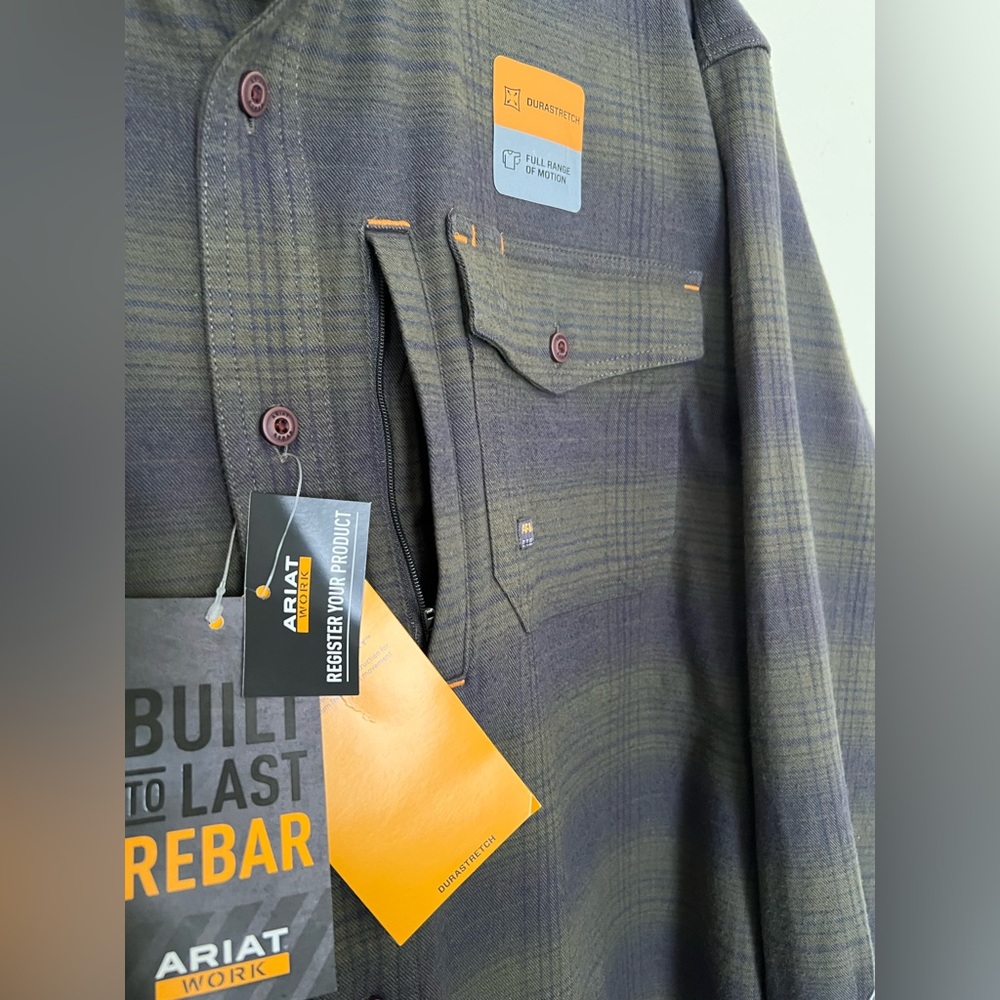 ARIAT Rebar Flannel DuraStretch Work Shirt - Picture 6 of 10